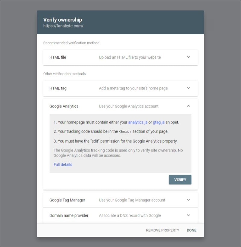احراز مالکیت دامنه با روش Google Analytics احراز مالکیت دامنه با روش Google Analytics