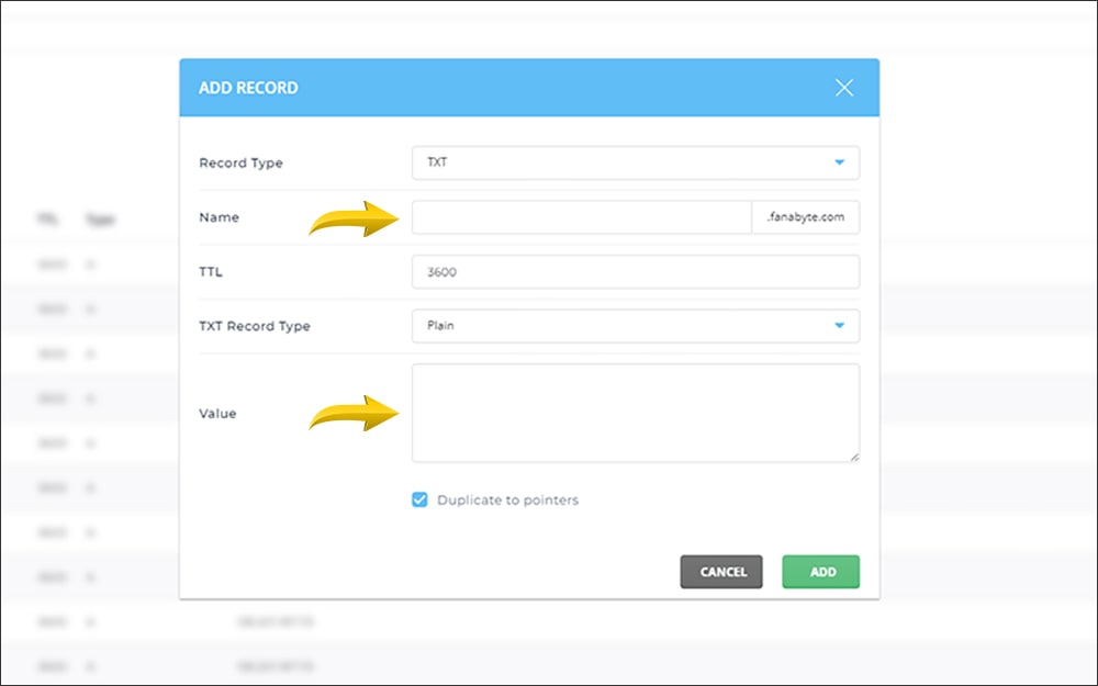 گزینه Add Record TXT در بخش DNS Managment کنترل پنل دایرکت ادمین گزینه Add Record TXT در بخش DNS Managment کنترل پنل دایرکت ادمین