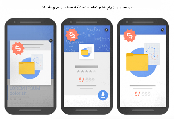 پاپآپهای تمام صفحه پاپآپهای تمام صفحه