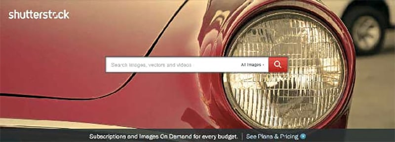 صفحه فرود سایت ShutterStock صفحه فرود سایت ShutterStock