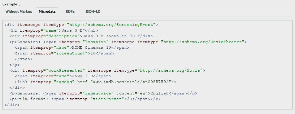 نمونهای کد Schema Markup برای فیلم آروارهها نمونهای کد Schema Markup برای فیلم آروارهها