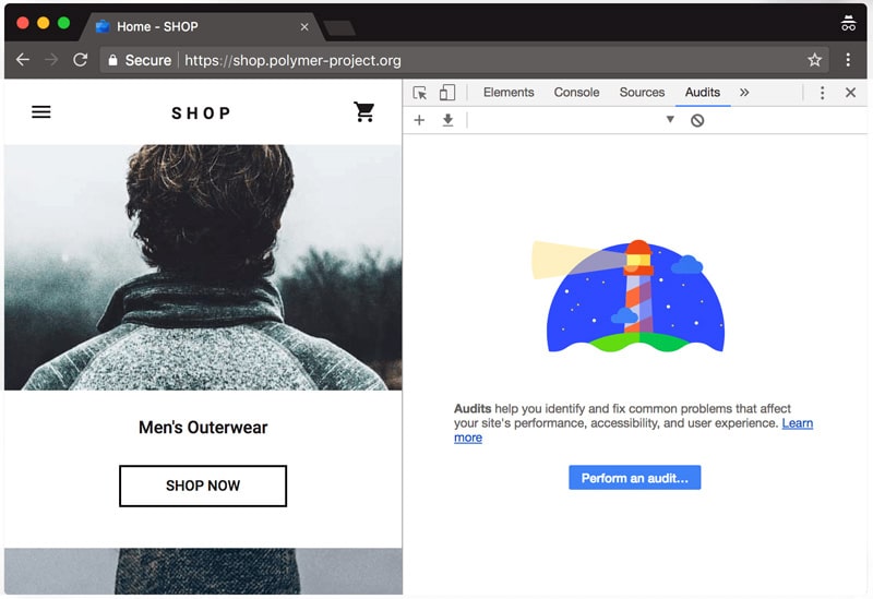 اجرای Google Lighthouse از Devtools مرورگر کروم اجرای Google Lighthouse از Devtools مرورگر کروم