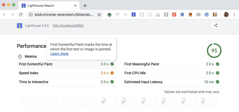 اولین ترسیم محتوا First Contentful Paint یا FCP اولین ترسیم محتوا First Contentful Paint یا FCP